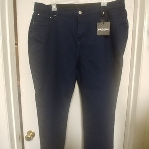Dark blue pigment dyed stretch curvy skinny jeans